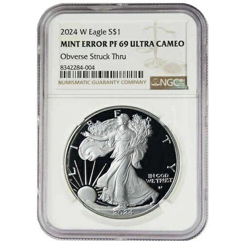 2024-W プルーフ 1ドル アメリカン シルバー イーグル NGC PF69UC ミントエラー ブラウンラベル 59,400円