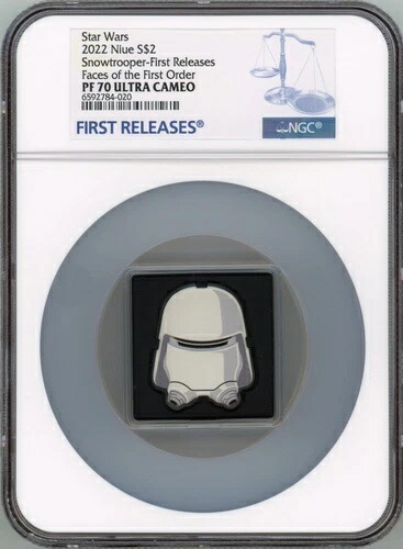 2022年 ニウエ ファースト・オーダー・スノートルーパーの顔 1オンス 銀貨 NGC 70 FR