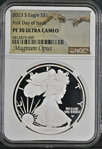 2023 S プルーフ シルバー イーグル NGC PF70 ウルトラ カメオ 発行初日のマグナム オプス!!