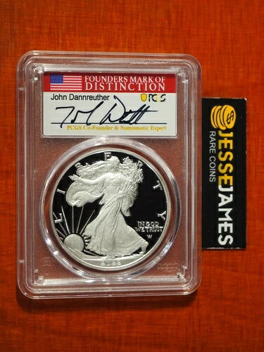 2022 W プルーフ シルバー イーグル PCGS PR70 DCAM 発行初日 FDI ジョン・ダンルーサー 59,400円