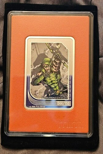 2023 アゴロ オリジナル DC コミックス トレーディングコイン グリーンアロー #44 アンコモン 1オンス シルバー