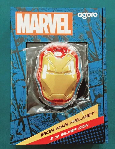 2024年 マーベル アイアンマン ヘルメット 2オンス シルバーコイン Agoro製 発行枚数1000枚!! P63