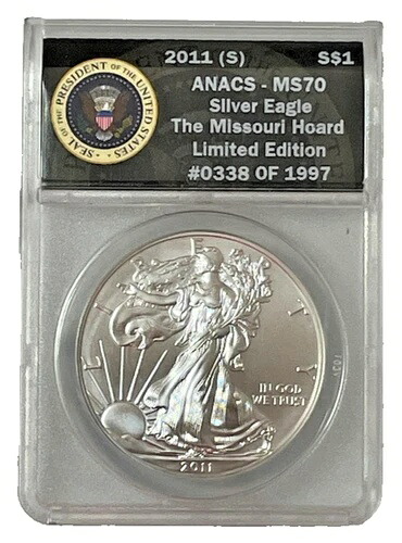 2011(S) ANACS MS70 シルバーイーグル ミズーリ・ホード 限定版 #0338 1997年