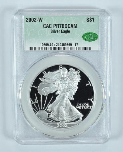 2002-W アメリカン シルバー イーグル PR70 DCAM CAC 59,400円