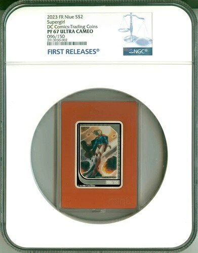 2023年 ニウエ S$2 DCコミックス トレーディングカード スーパーガール FR 096/150 NGC PF67 ウルトラカメオ
