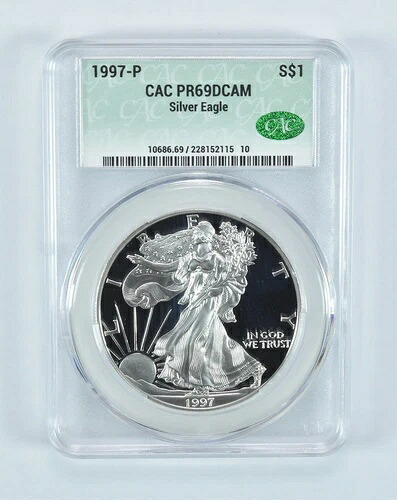 1997-P アメリカン シルバー イーグル PR69 DCAM CAC