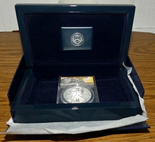 2013-W アメリカン シルバー イーグル コイン ディープカメオ リバース プルーフ - RP69 - DCAM - ANACS