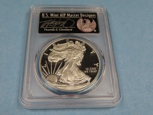 2017 S PCGS PR70DCAM プルーフ シルバー イーグル 限定版セット トーマス・S・クリーブランド