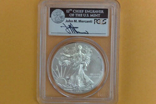 2012-W 1ドル（バーニッシュ）シルバーイーグル PCGS MS70 メルカンティ サイン入り ファーストストライク