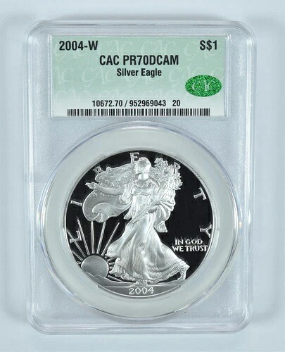 2004-W アメリカン シルバー イーグル PR70 DCAM CAC