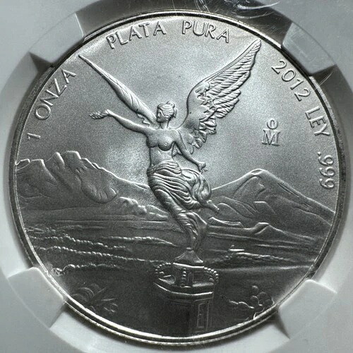 2012 MO メキシコ 1 オンザ リベルタード シルバー コイン NGC MS69