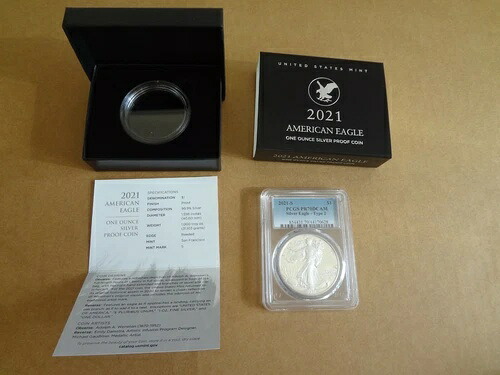 2021年 サウスアメリカン シルバーイーグル タイプ2 PCGS PR-70DCAM OGP付き