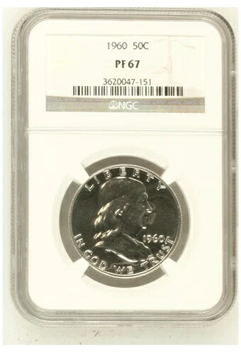 \u003d+1960- 50C ベンジャミン ハーフダラー NGC PF67 - #267