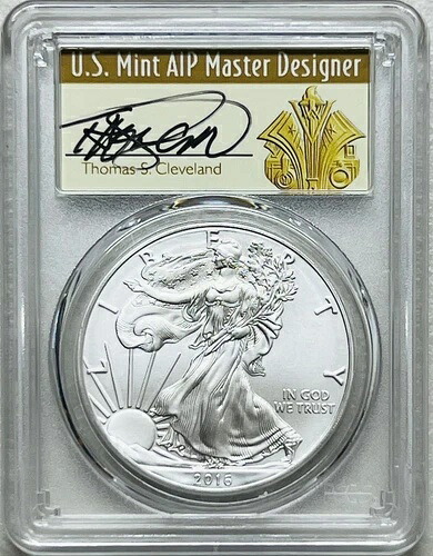 2016年W 30周年記念 1オンス バーニッシュド シルバー イーグル PCGS SP70 FDI トーマス クリーブランド 55,055円