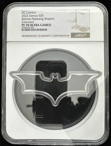 2022年 1オンス シルバー ブラック バットマン バタラン型コイン NGC PF70 ウルトラカメオ ケース/COA