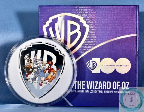 2023年 5ドル 2オンス ニウエ シルバー ルーニー・テューンズ マッシュアップ オズの魔法使い 100周年 WB PRF コイン 55,055円