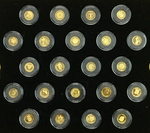 Die kleinsten Goldm?nzen der Welt、999er Gold mit Zertifikat、AUSWAHL (S1-8) 54,120円