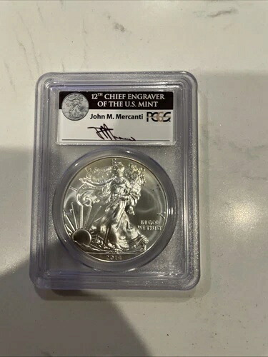 2014 シルバー イーグル PCGS MS69 1st Strike Gov。 ボックス#1 ジョン M メルカンティ トーニング付き-