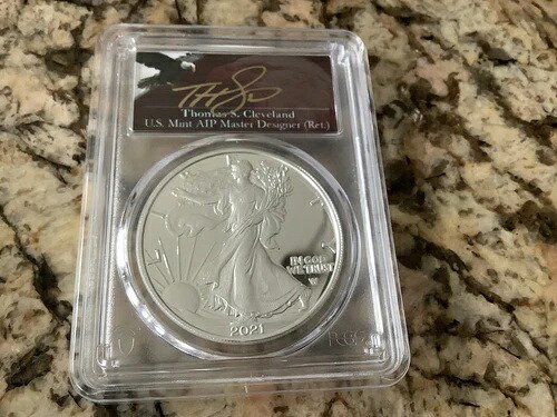 2021W PCGS PR70DCAM シルバーイーグル T2 FDI アングリーイーグルポップ(100)-