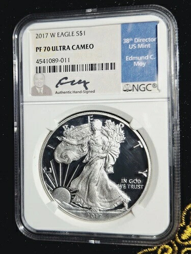 美しいアメリカンシルバーイーグル 2017 W NGC PF70 ウルトラカメオ-エドモンド・モイ -