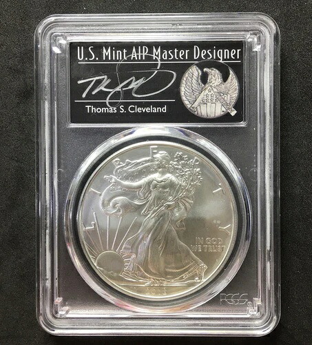 2018 W磨き済 シルバーイーグル PCGS SP70 クリーブランド自由発行初回 FDI-