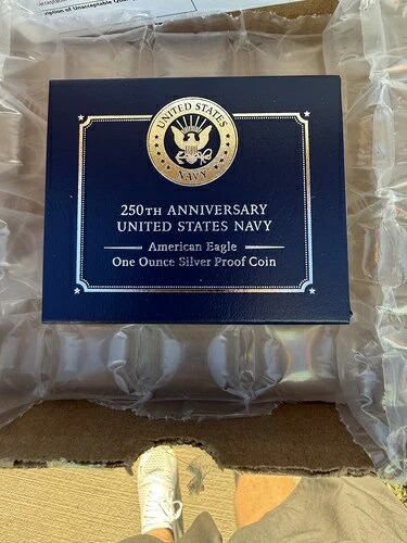 アメリカ海軍250周年記念 アメリカンイーグル 1オンス プルーフ銀貨