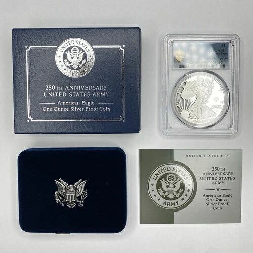 2025-W $1 アメリカンシルバーイーグル 米軍枢密250周年記念 PR69DCAM FS PCGS-