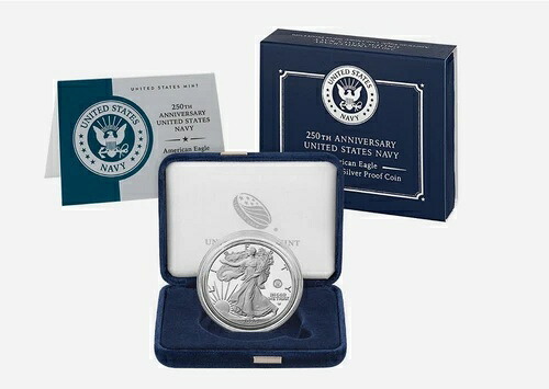 アメリカ海軍250周年記念 アメリカンイーグル 1オンス プルーフ銀貨
