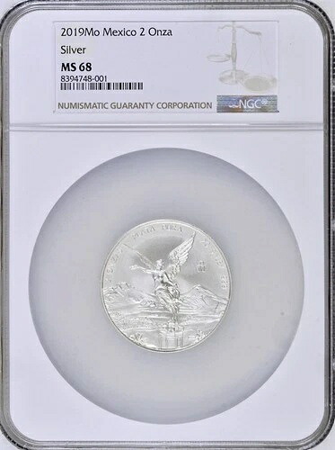 2019 メキシコ リベルタッド 2 オンザ シルバー NGC MS68 - グレードアップはわずか 11 個!!