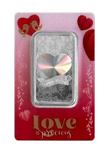 2024 Pamp Love is Precious Heart ホログラフィック 50グラム シルバーバー -アッセイ-
