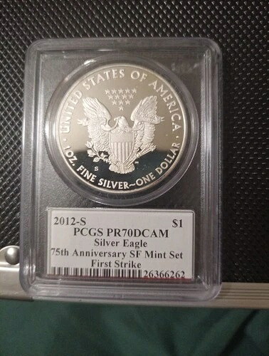 2012年 南米シルバーイーグル PR70 DCAM ジョン・マーカンティ直筆サイン PCGS E158