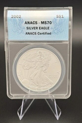 2002 $1 シルバー イーグル ANACS MS 70-