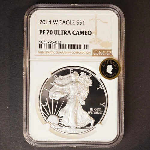 2014 Wシルバー アメリカンイーグル NGC PF70 ウルトラカメオ エベレスト セレクション G1765-