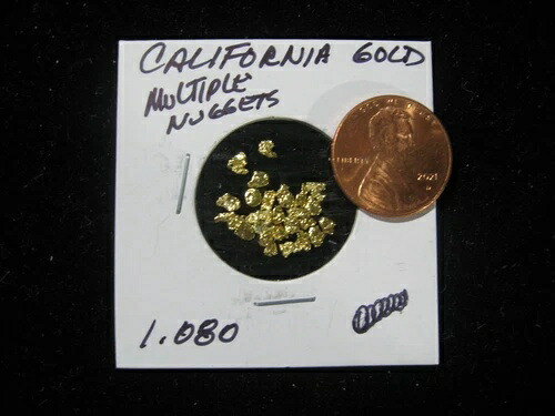 カリフォルニアゴールド 1.080グラム 複数ナゲット 非常に高純度-
