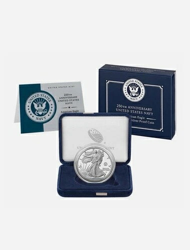 アメリカ海軍250周年記念 アメリカンイーグル 1オンス プルーフ銀貨