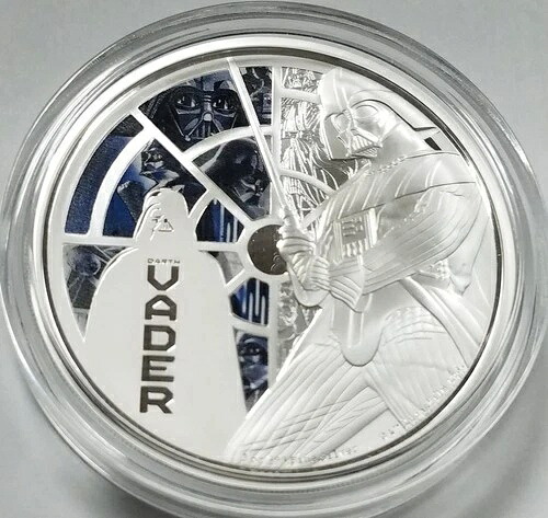 スターウォーズ ダースベイダー | 2022年 ヌイエ $10 | .999シルバー 3オンスコイン | 色付き-