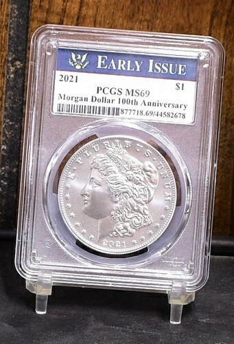 2021年 モルガン シルバードルコイン 100周年記念 - フィラデルフィア - PCGS MS69 (#48598)