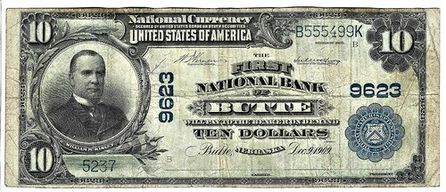 Butte, NE - $10 1902 plain back Fr. 627 The First NB Ch. #9623。 レア!!-