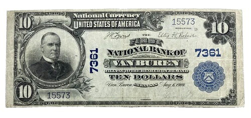 1902 $10 1st NB ヴァンビューレン、アーカンソーナショナル CH 7361
