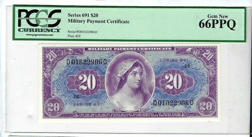 シリーズ 691 $20 MPC PCGS 宝石 66 PPQ-