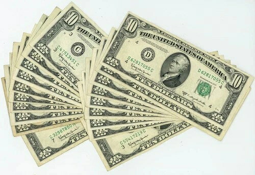 FR #2014 $10 1950D (19) 連邦準備銀行紙幣 DC-6201-