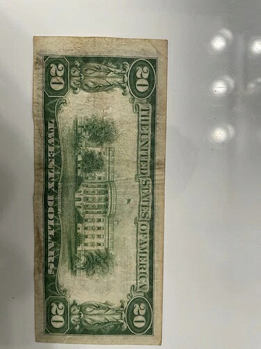 1934年 - G $20 連邦準備銀行紙幣高校 -