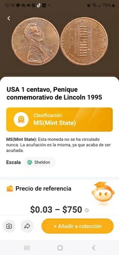 MONEDAS 14-15,16,17,18 y 19.tengo 6 MONEDAS DE 1C DE DOLAR 1995 $500 CADA UNA