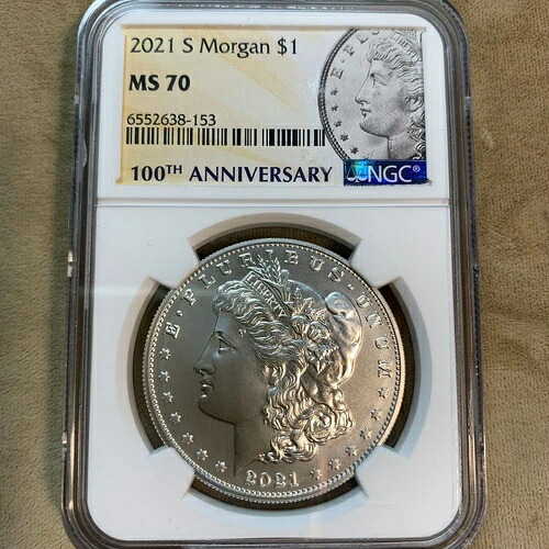 2021 S モルガン銀貨 NGC MS70