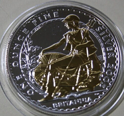 イングランド 2ポンド 2005年 銀貨 1オンス BU #F6623 「ブリタニア」 2,000ポンドのみ