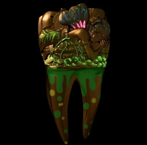 2025年 カメルーン 2オンス シルバー ゴールド 金メッキ フェアリーキングダムシリーズ 歯の妖精 UV