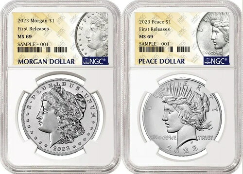 2023 P モルガン＆ピース シルバーダラー NGC MS69 ~ 2枚セット ~ 初｜WORLD RESOURCE【QUEEN店】 79,255円