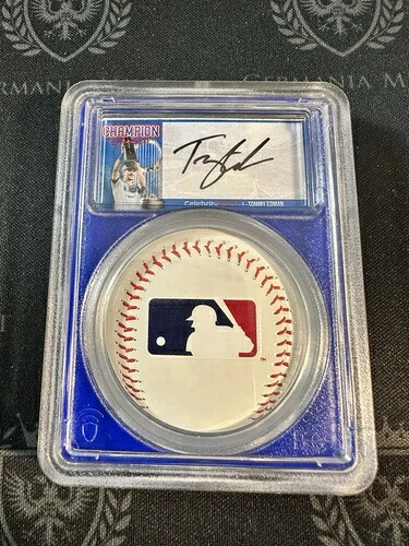 2024年 ニウエ 1オンス シルバー MLB PCGS PR70 トミー・エドマン 直筆サイン入り セレブリティミント