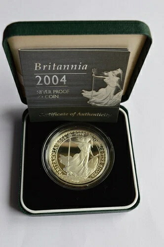2004年ブリタニアシルバープルーフコインボックス+COA
