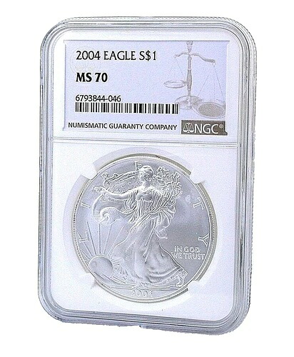 2004年アメリカンシルバーイーグル - NGC MS70